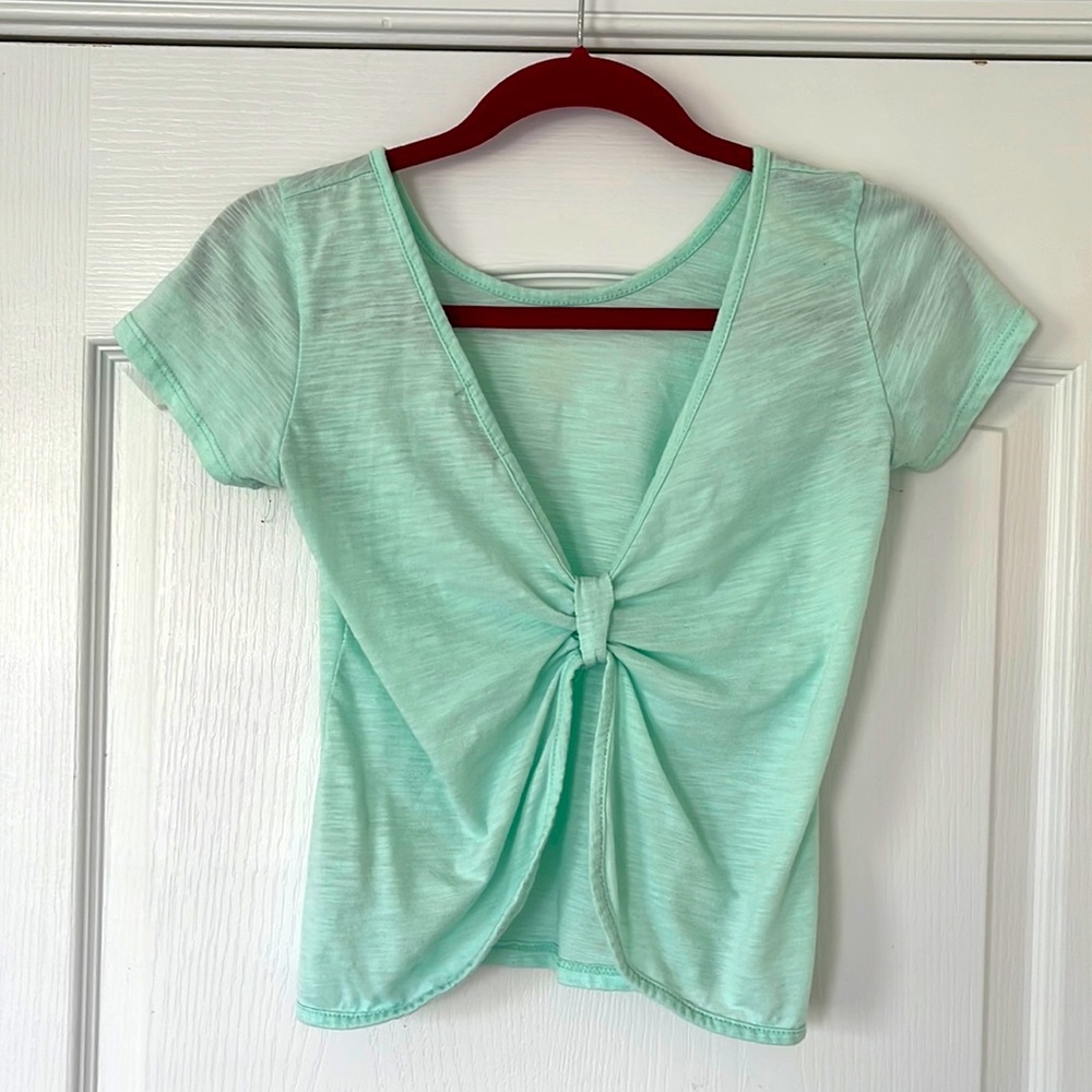 Mint Bow-back Top
